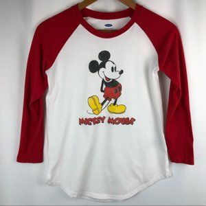📚 4/$15 Disney + Old Navy Mickey Mouse Raglan T - Size XS